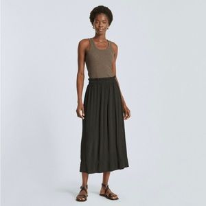 Everlane Black Naia Ripple Skirt Maxi Midi